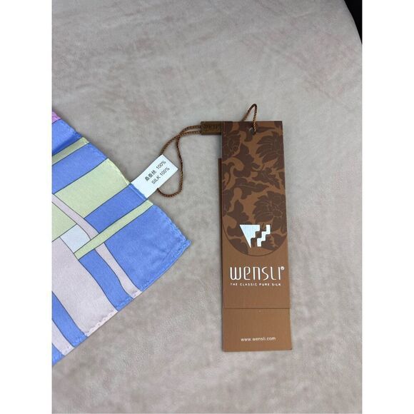 Wensli 100% Silk Scarf Handkerchief 20.5x20.5” NIB NWT - Picture 3 of 7